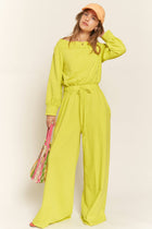 Off Shoulder Terry Jumpsuit