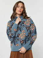 Autumn Bloom Quarter Zip Knit Sweater