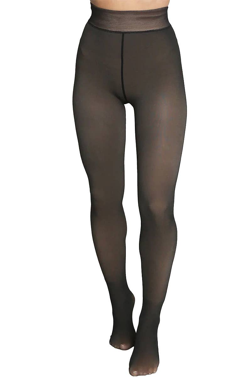 Women's Fake Sheer Fleece Lined Pantyhose Tights