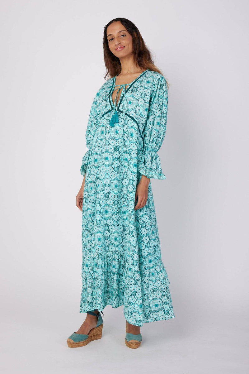 Brigida Green Resort Wear Maxi Dress