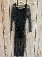 Long Mesh Duster with Pearls