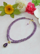 Amethyst Tear Drop Necklace