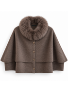 Aspen Fur Collar Cape