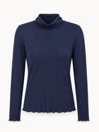 Essential Navy Ribbed Turtleneck