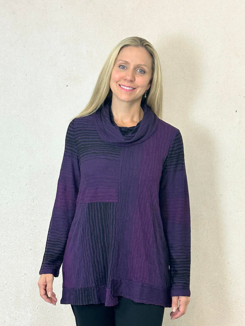 Waves Cowl Neck Tunic