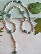 Gemstone Hand-knotted Lariat Necklace
