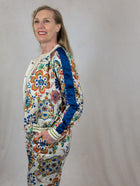 Retro Floral Print Reversible Jacket