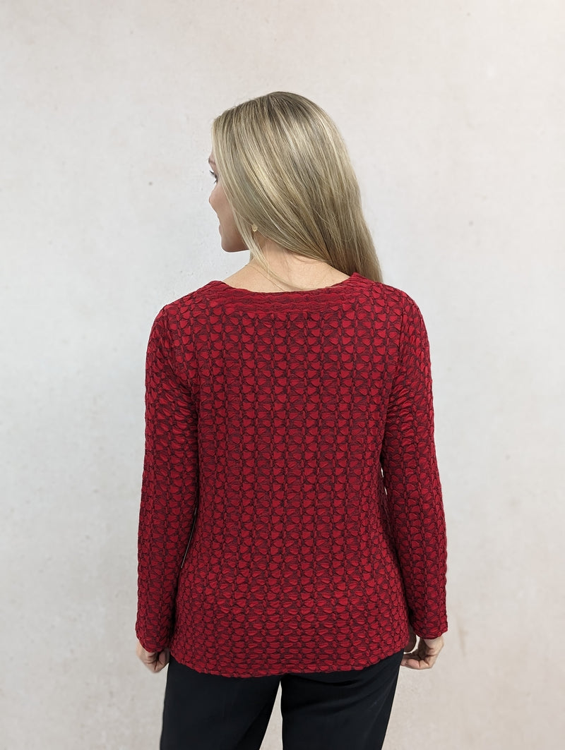 Cable Stitch Knit Seam Front Top