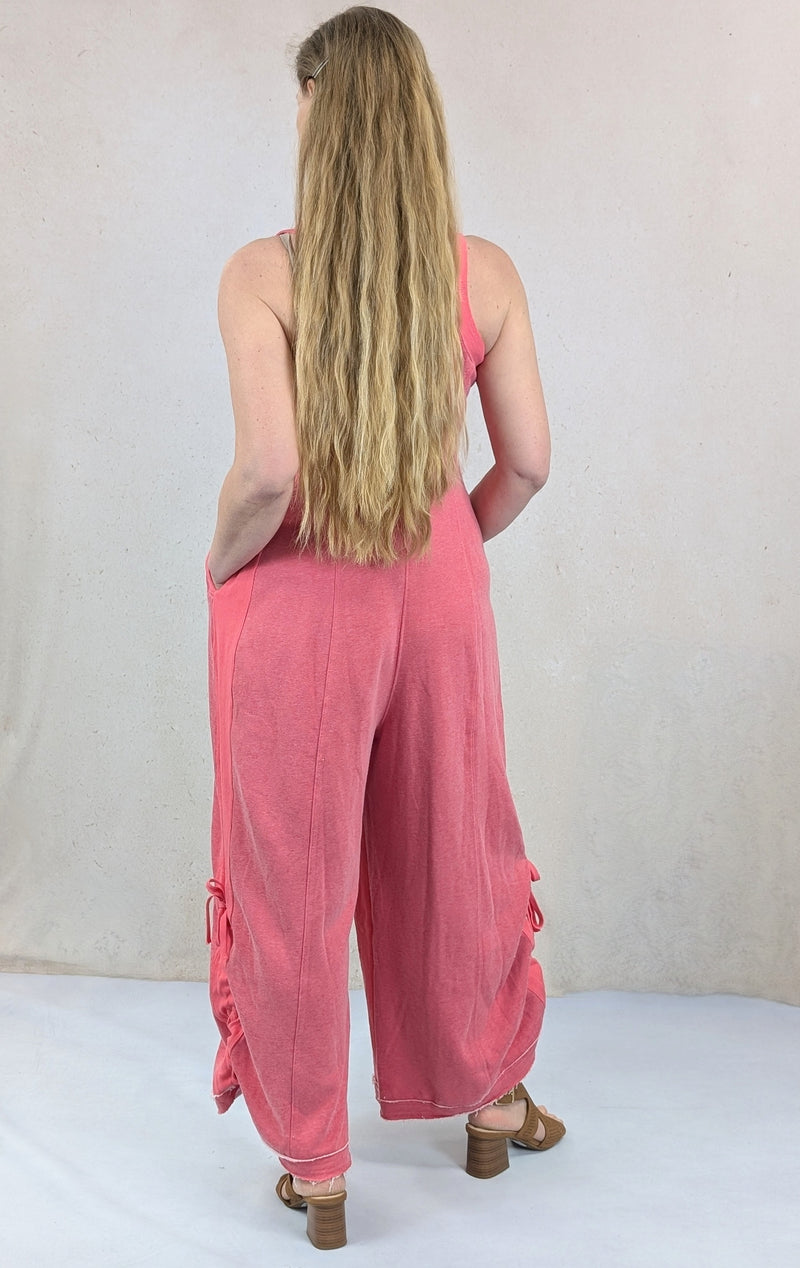 French Terry Sleeveless Jumpsuit