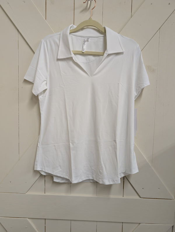 Short Sleeve Collar Top