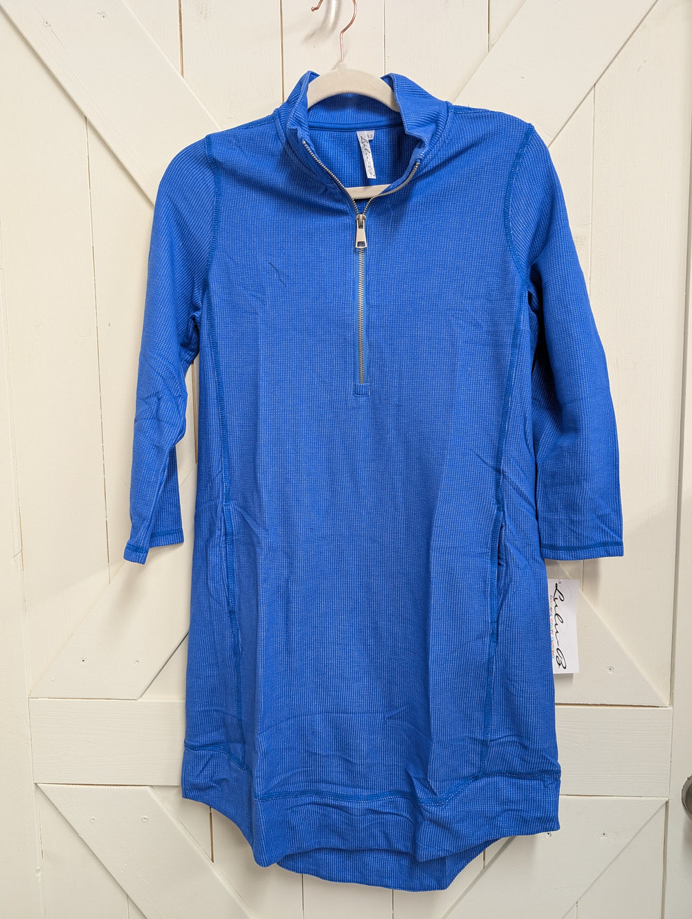blue sequin football dress Gameday Sequin #4 Jersey Dress/Tunic/Top