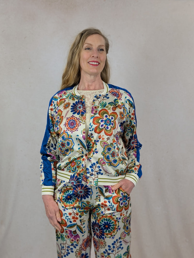 Retro Floral Print Reversible Jacket
