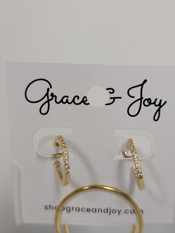 Petite CZ Hoop Earrings
