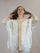Lace & Tassel Trim Kimono Duster