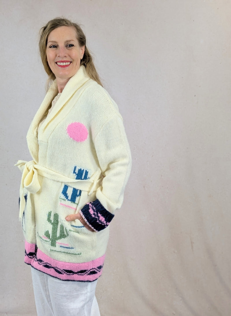 Sunset Horse Wrap Sweater