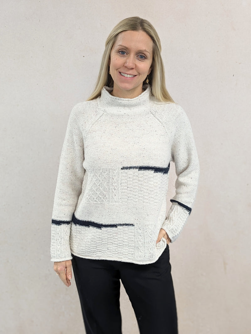 Mixed Cable Mock Neck Sweater – Grace & Joy Clothing Co.