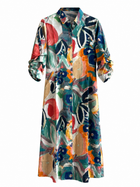 Monet Shirt Ruched Shirtdress