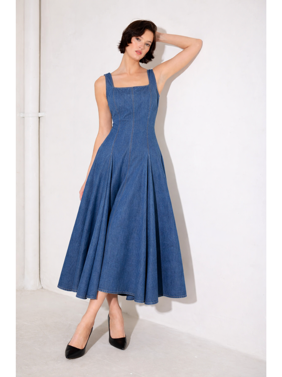 Dakota Denim Midi Dress – Grace & Joy Clothing Co