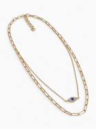 Evil Eye Layered Link Necklace