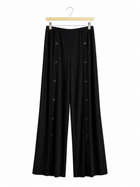 Button Front Palazzo Pants