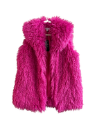 Pink Stardust Faux Fur Vest