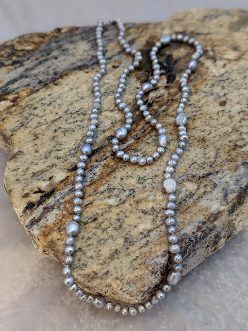 44" Long Pearl Necklace