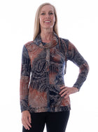 Marcella Burnout Cowl Neck