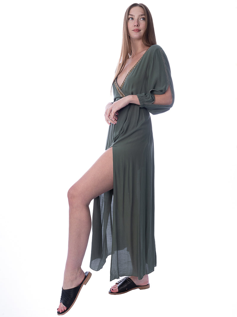 maxi crossover dress Black Knot Crossover Maxi Dress BLANK