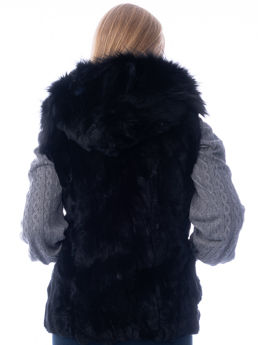 Reversible Fur Hoodie Vest – Grace Joy Clothing - Main Image
