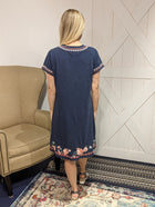 Knit Embroidered Short Dress