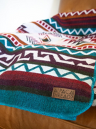 Andean Alpaca Wool Blanket - Turquoise