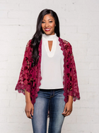 Burnout Velvet Cocoon Wrap