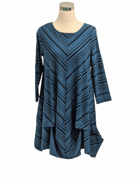 Azure Stripe Flounce Dress – Grace & Joy Clothing Co.