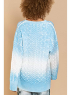 Ombre Dyed Crew Neck Sweater