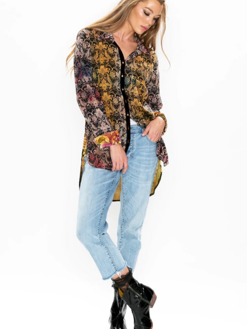 Midnight Floral Blouse