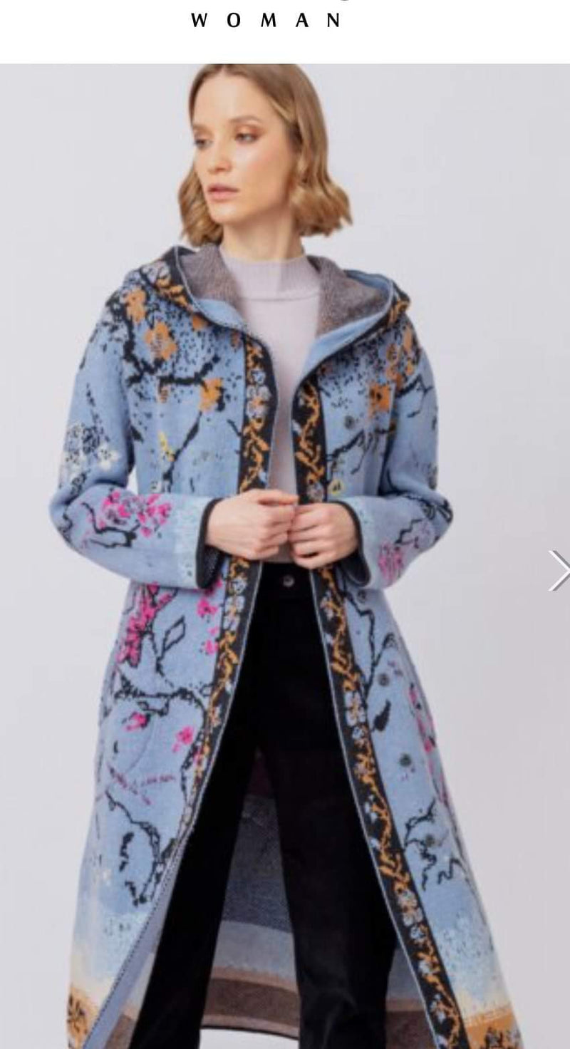 Blue Blossom Long Coat